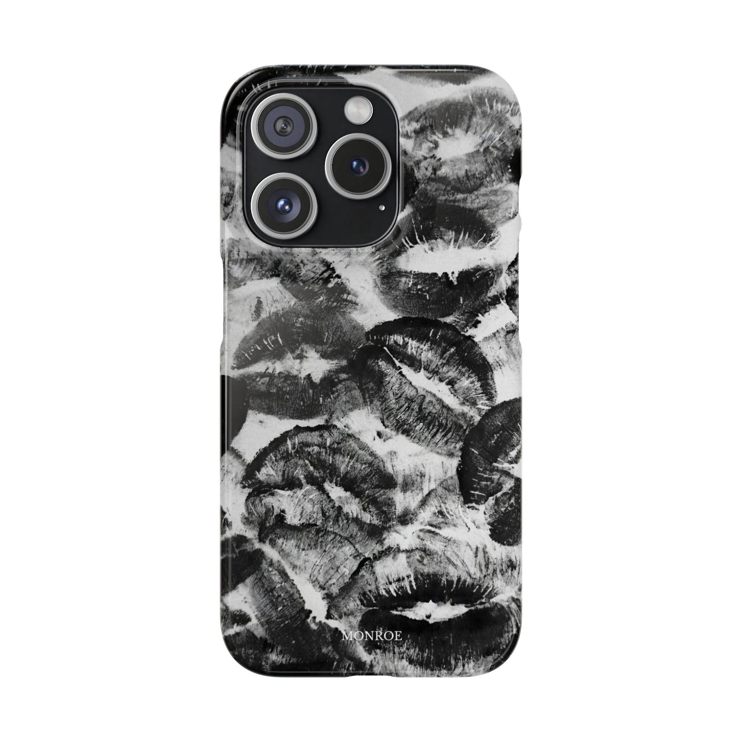 Black & White Kiss Print Case