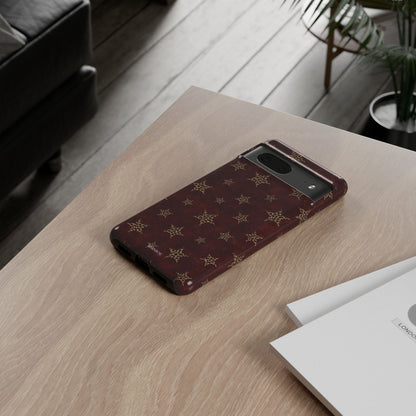 Burgundy Leopard Star Tough Case