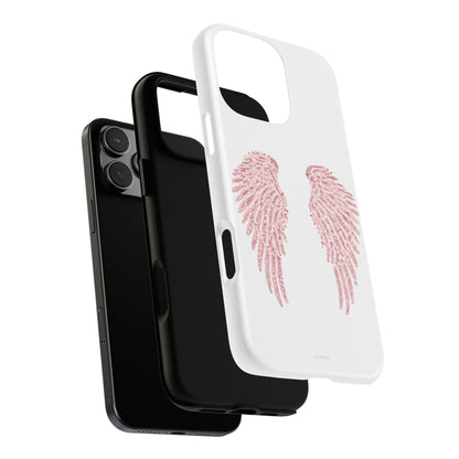 White & Pink Wings Tough Case