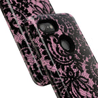 Pink Lace Pattern Tough Phone Case