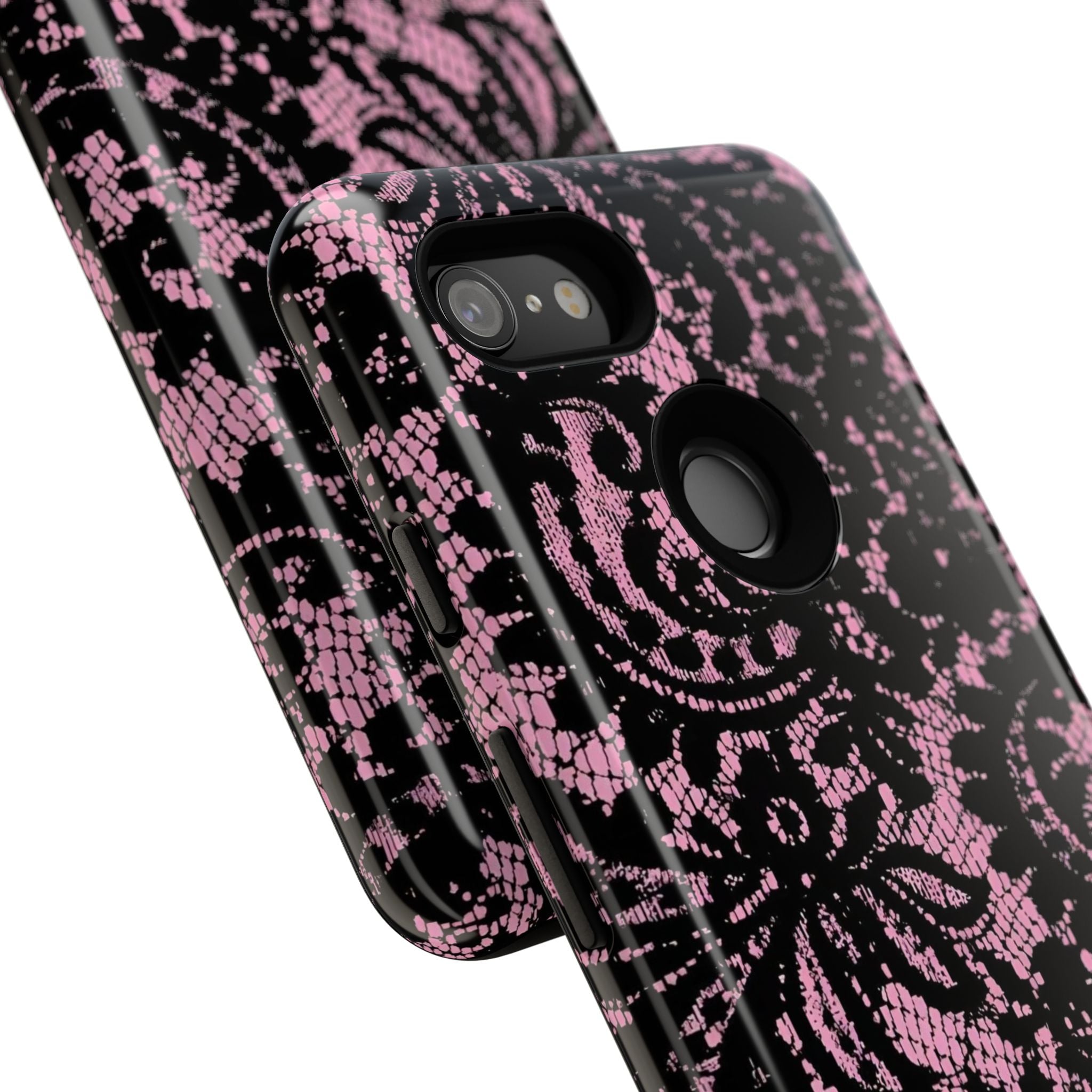 Pink Lace Pattern Tough Phone Case