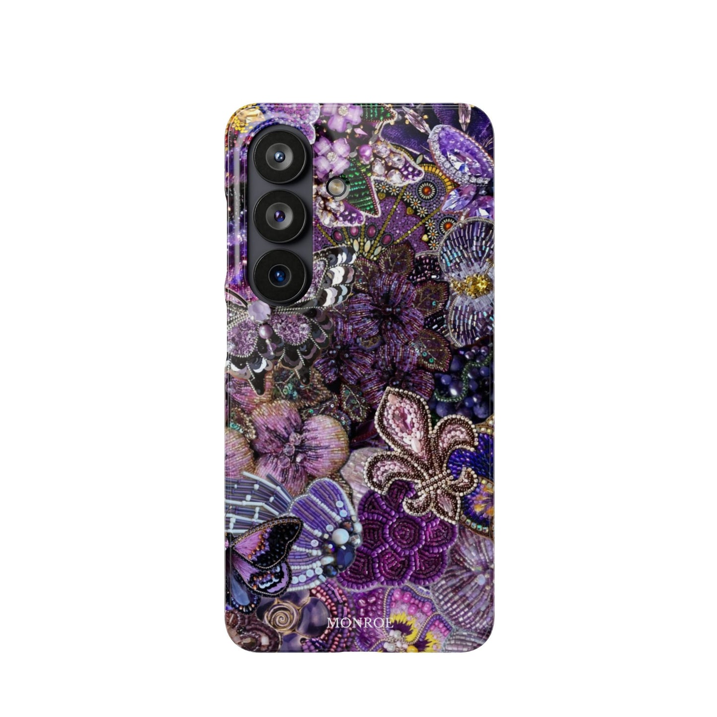 Purple Floral Butterfly Case