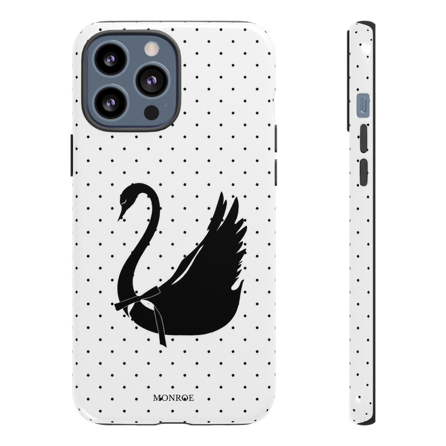 White Swan Polka Dot Tough Case