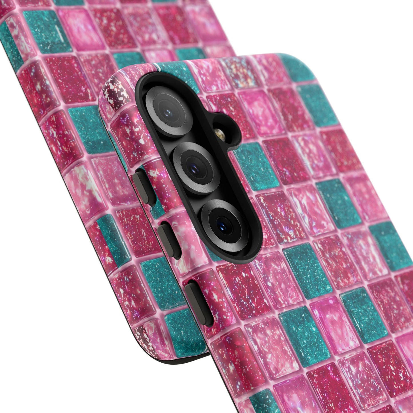 Pink Teal Mosaic Tough Case
