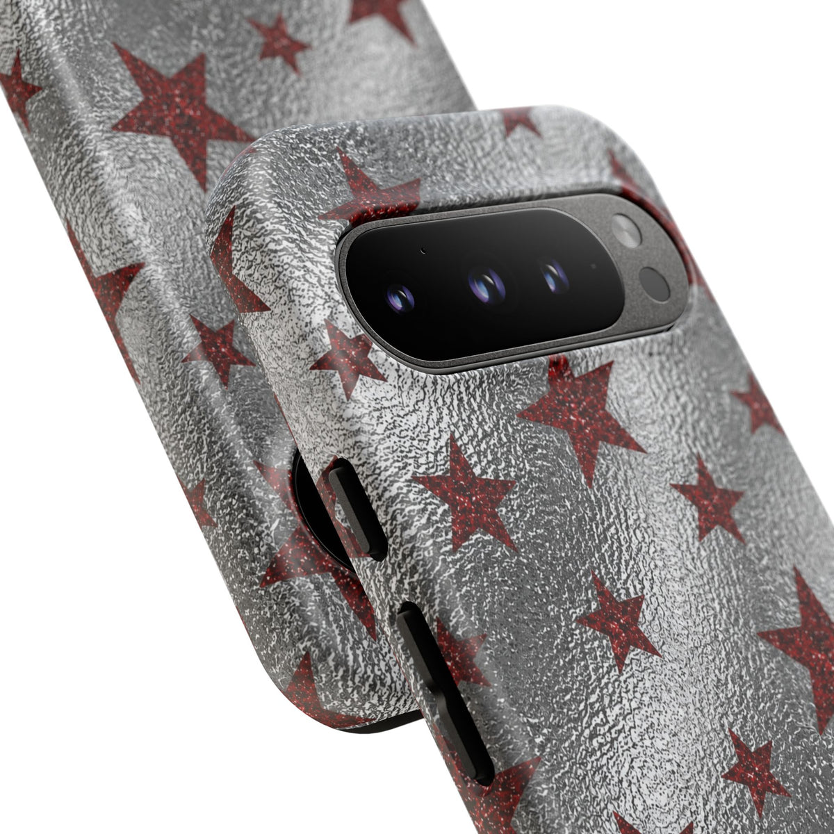 Silver Red Starry Tough Case
