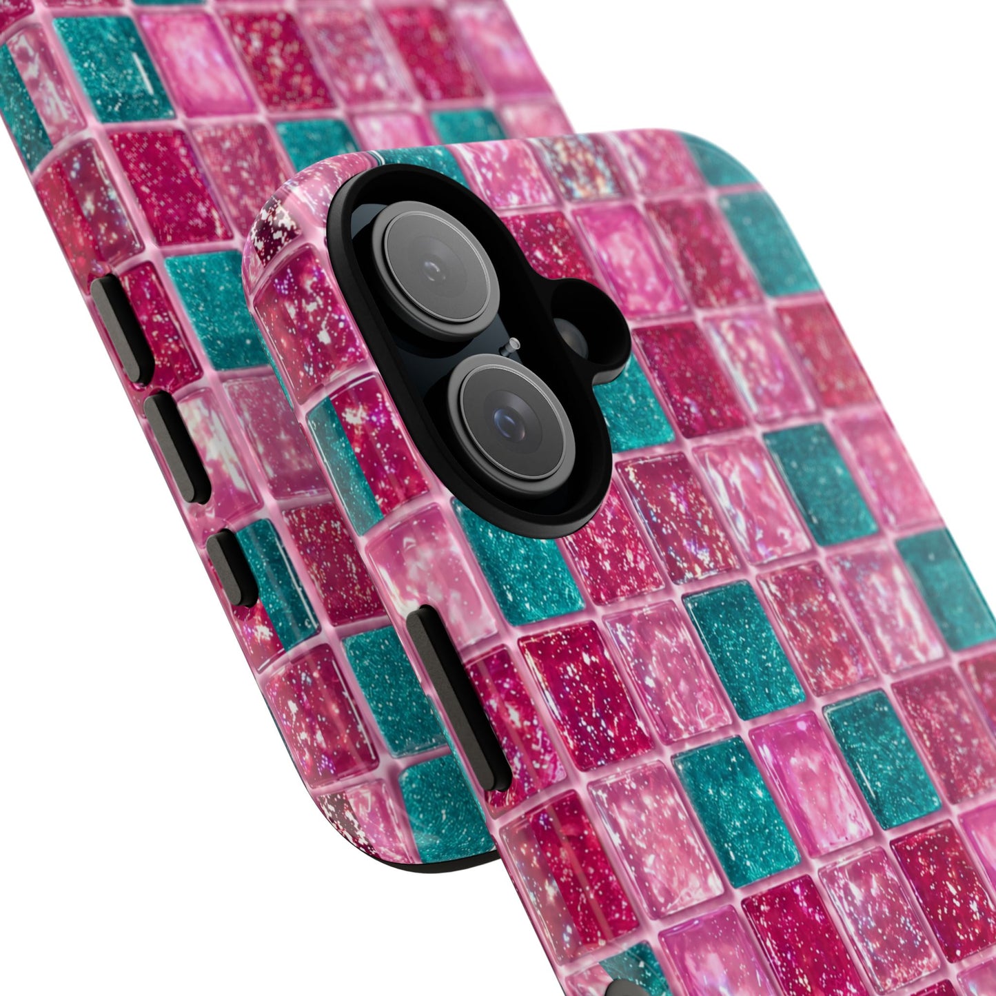 Pink Teal Mosaic Tough Case