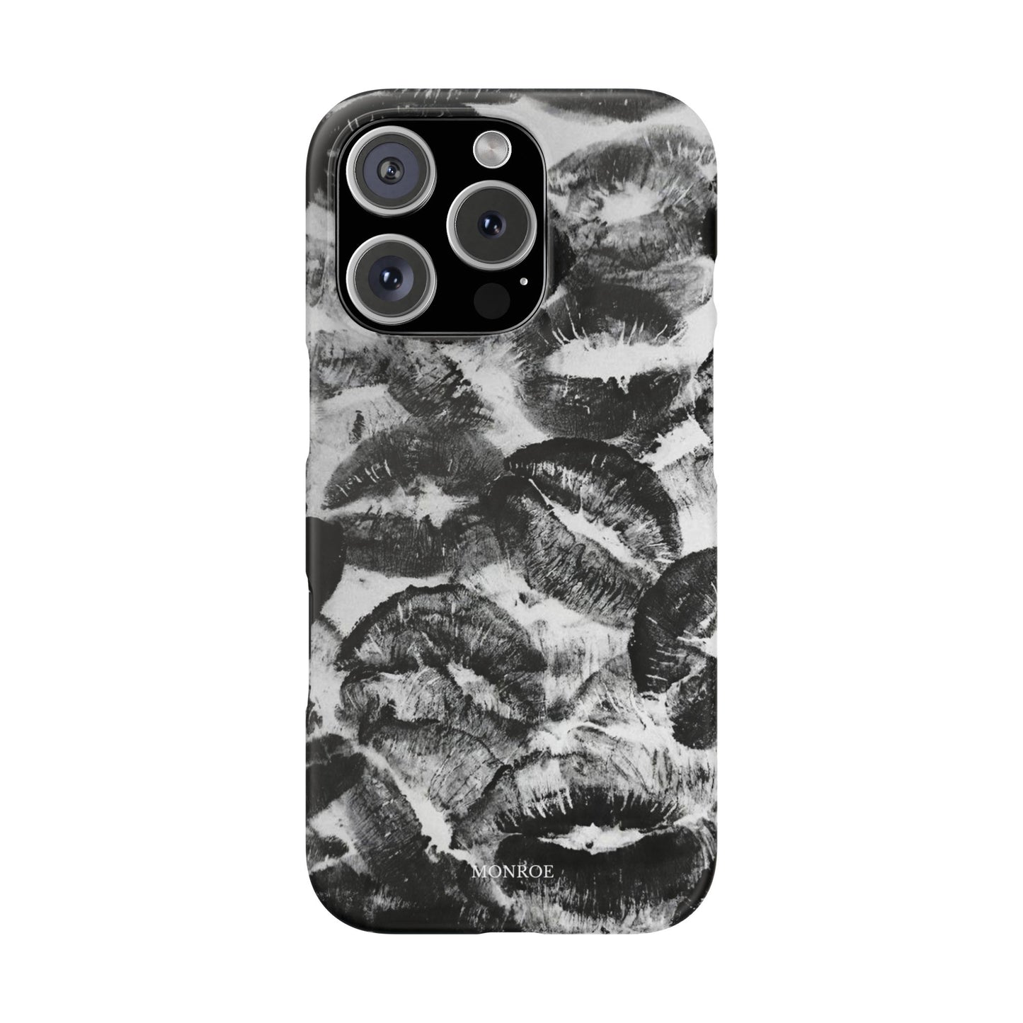 Black & White Kiss Print Case