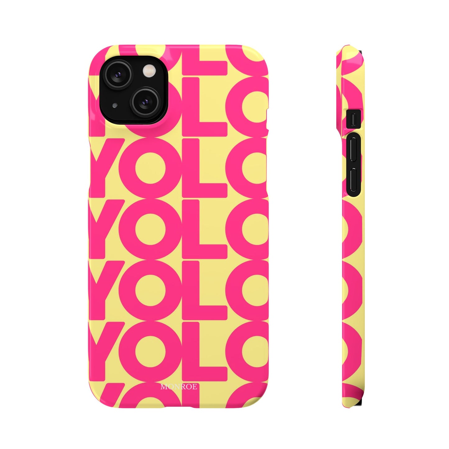 Bold pink ''YOLO'' Case