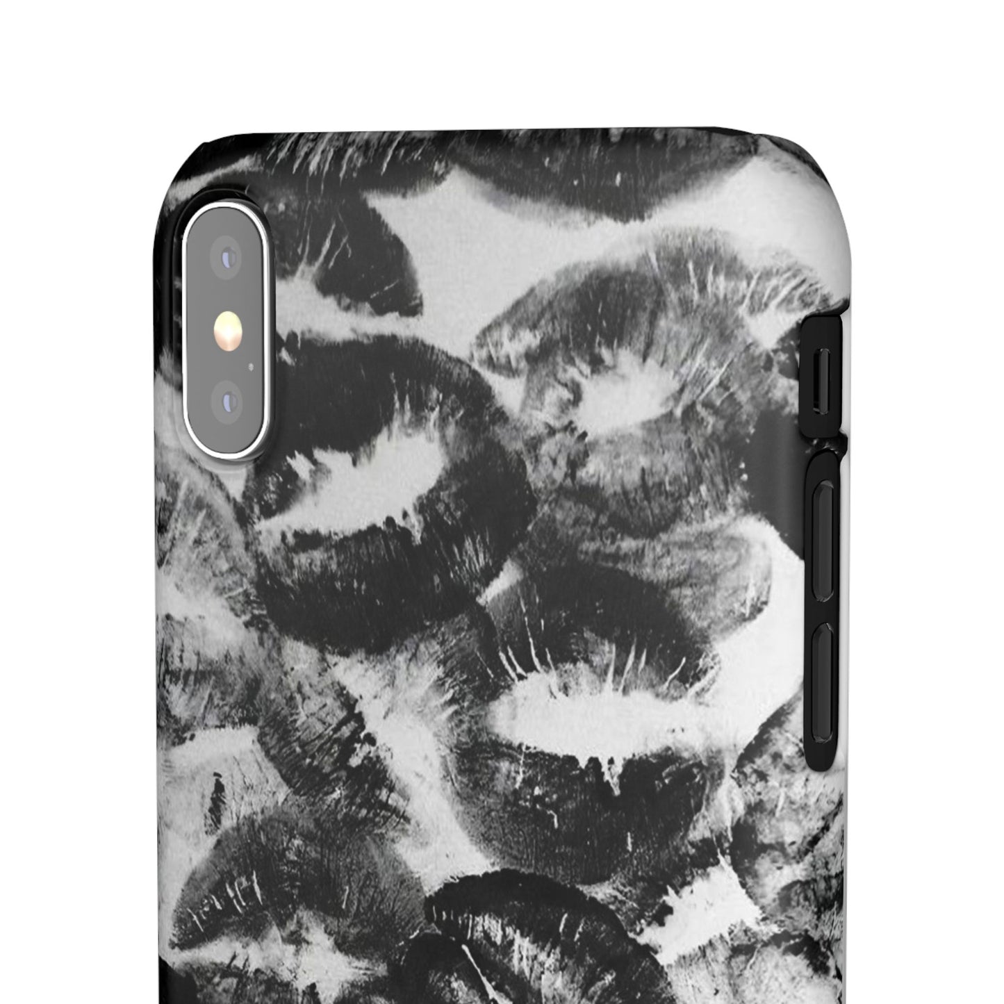 Black & White Kiss Print Case