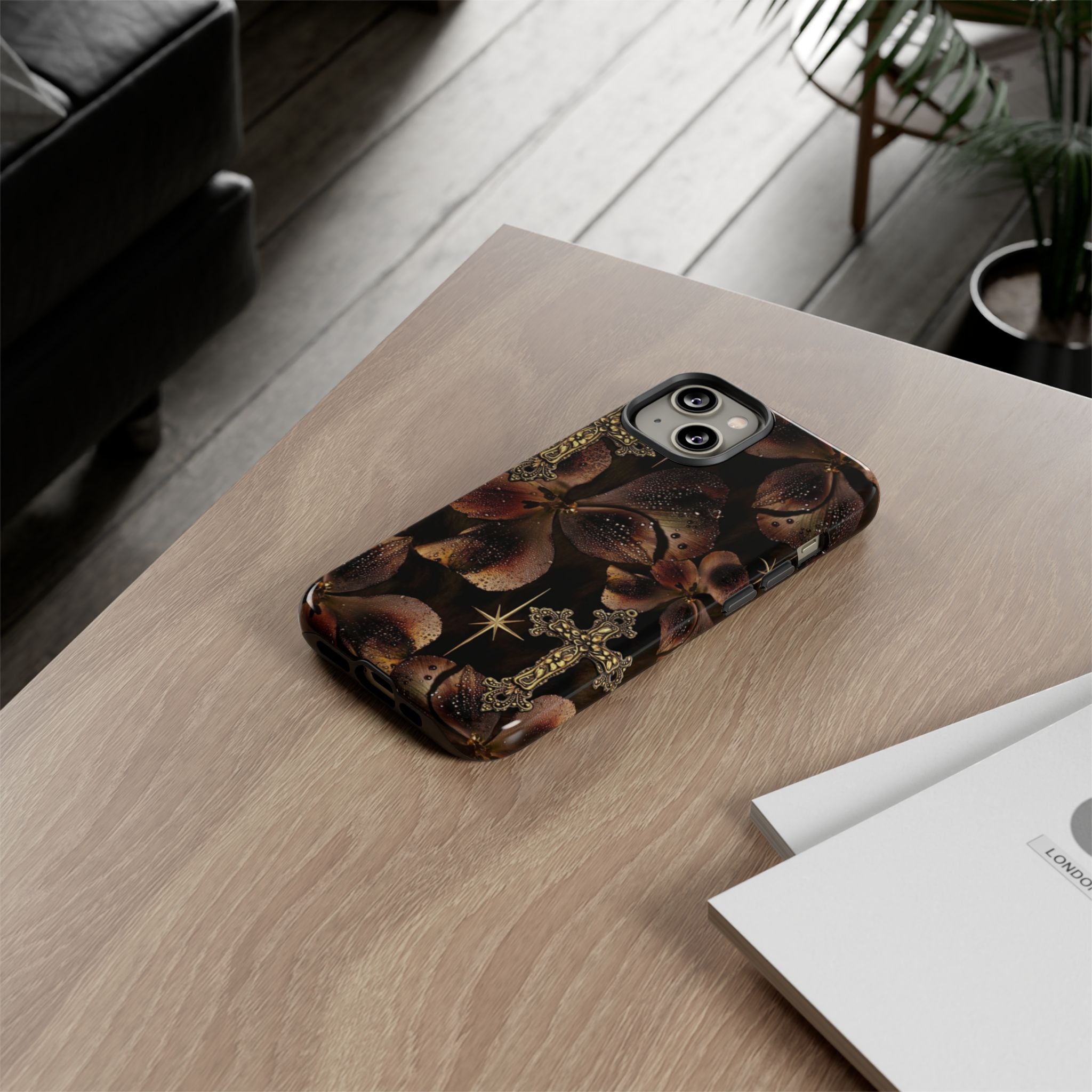 Floral Cross Pattern Tough Case