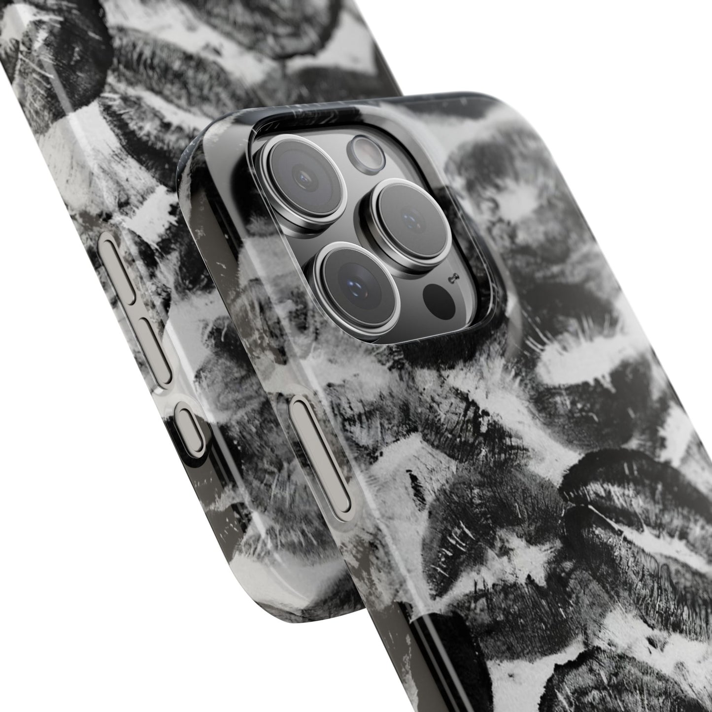 Black & White Kiss Print Case
