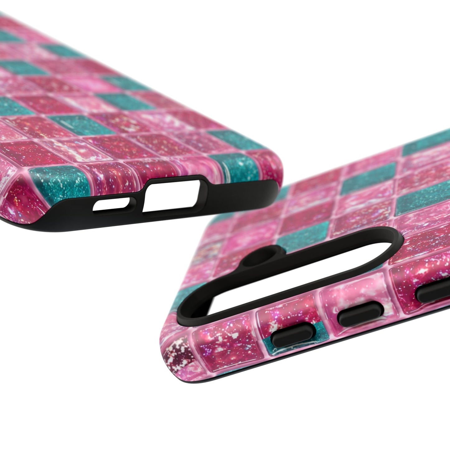 Pink Teal Mosaic Tough Case