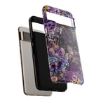 Purple Fleur-de-Lis Floral Tough Phone Case