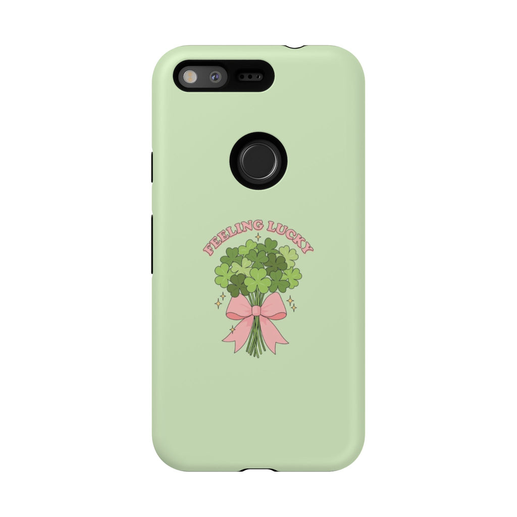 ‘Feeling Lucky' Clover Bouquet Tough Phone Case
