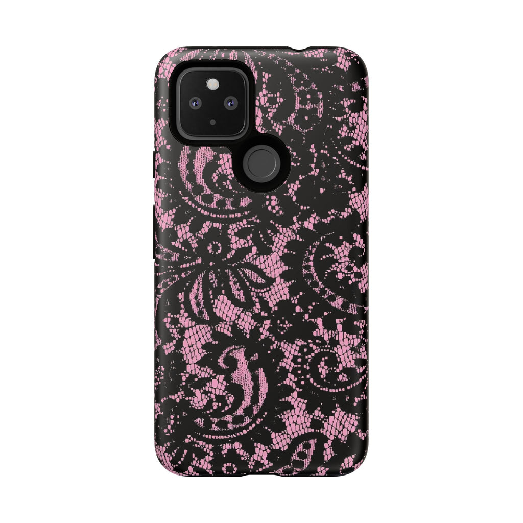 Pink Lace Pattern Tough Phone Case
