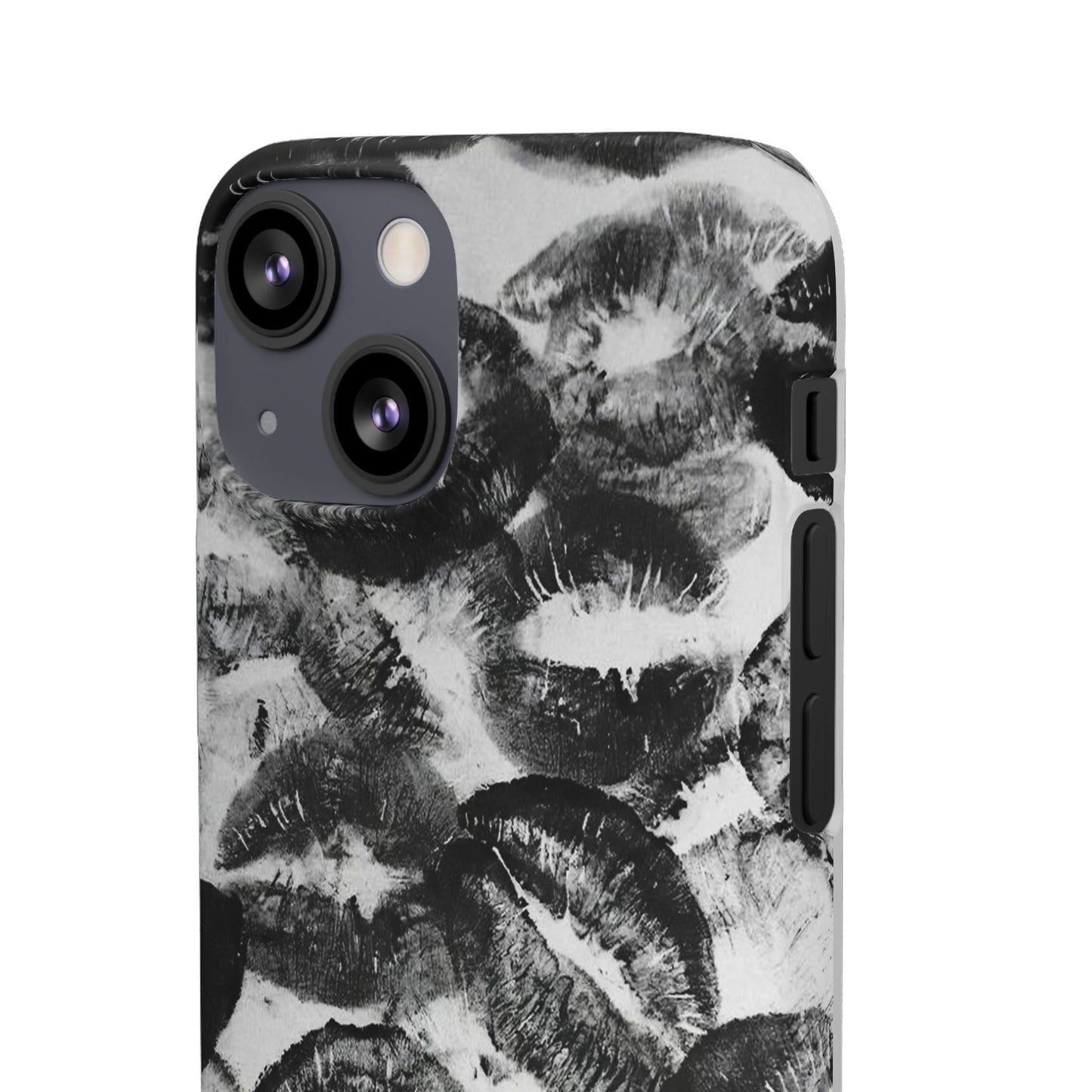 Black & White Kiss Print Case