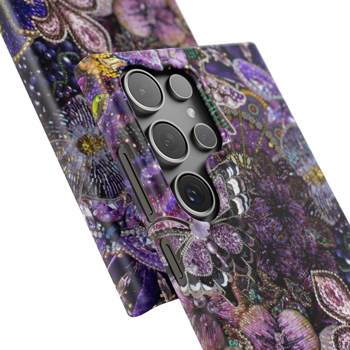 Purple Floral Butterfly Case