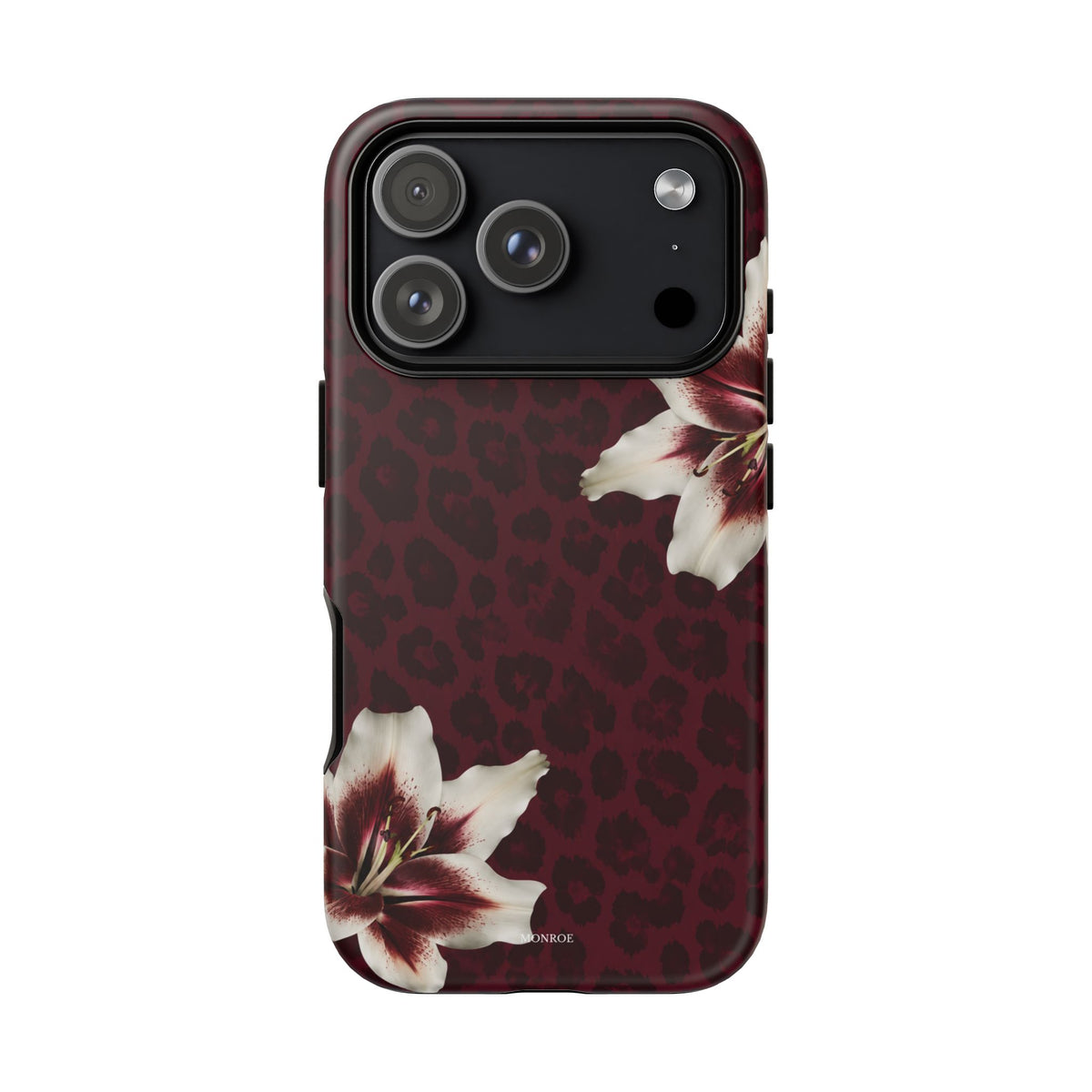 Burgundy Lily Leopard Tough Case