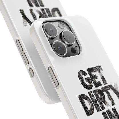 Get Dirty in Paris White Snap Case