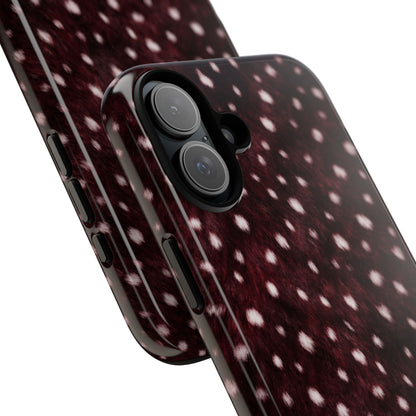 Burgundy Spotted Fur Tough Case