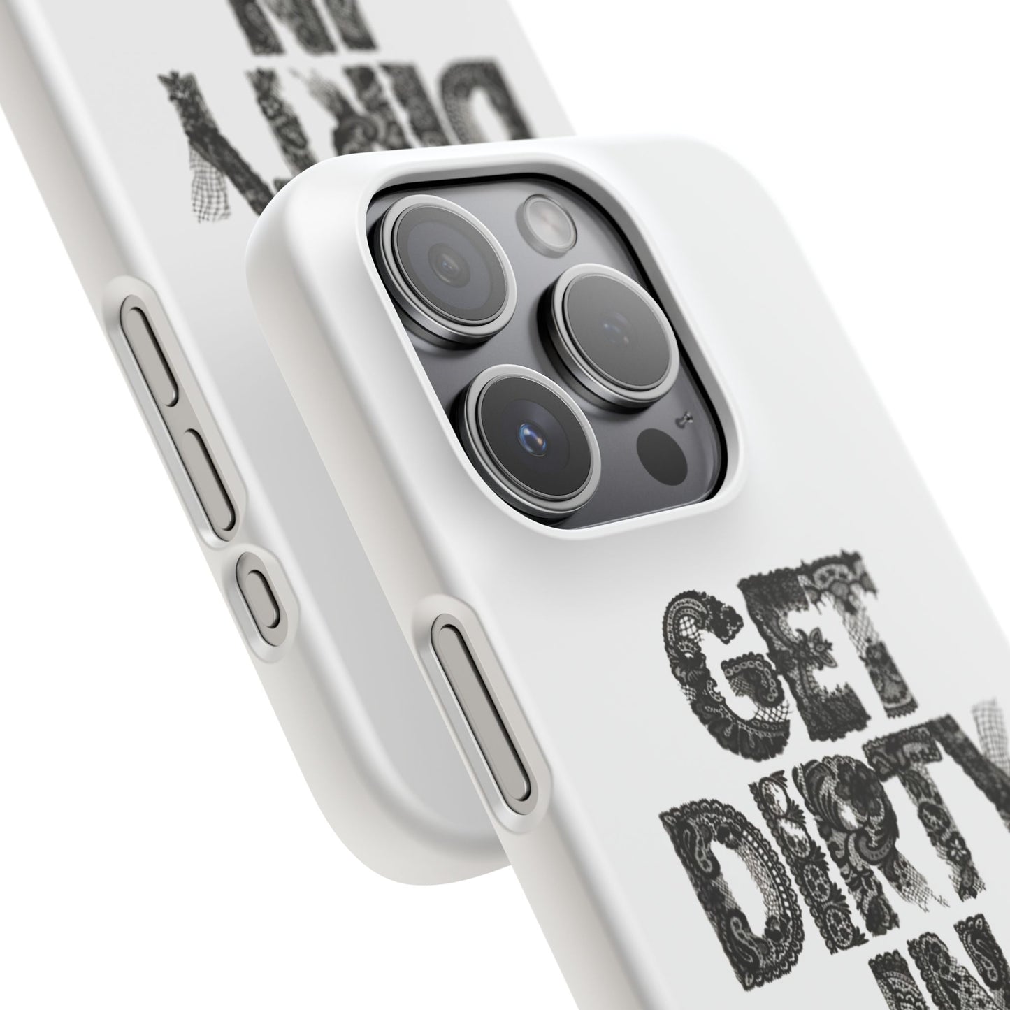 Get Dirty in Paris White Snap Case