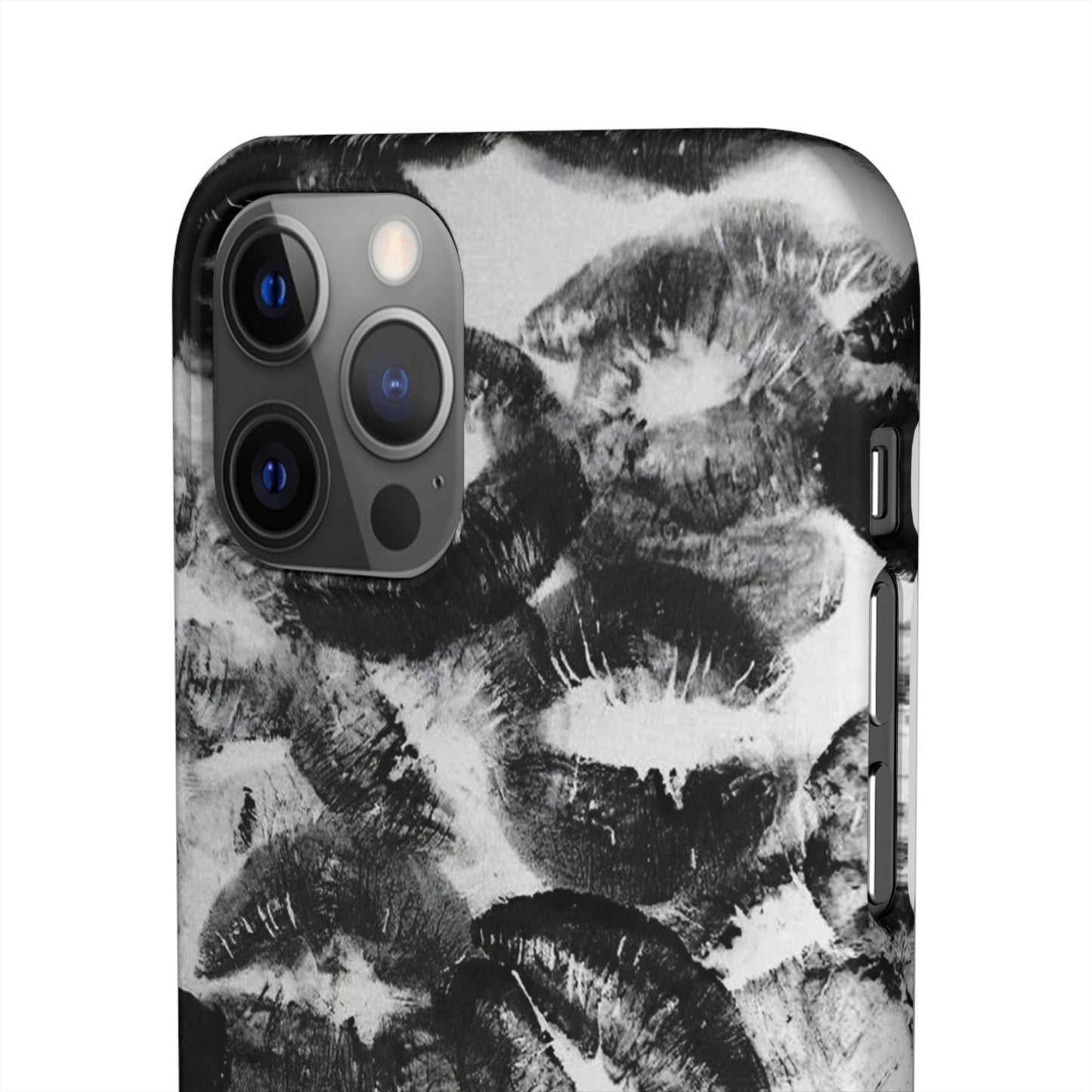 Black & White Kiss Print Case