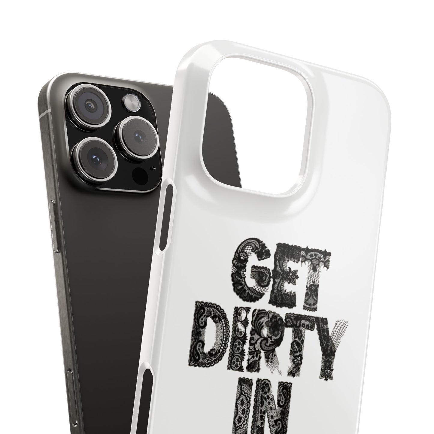 Get Dirty in Paris White Snap Case