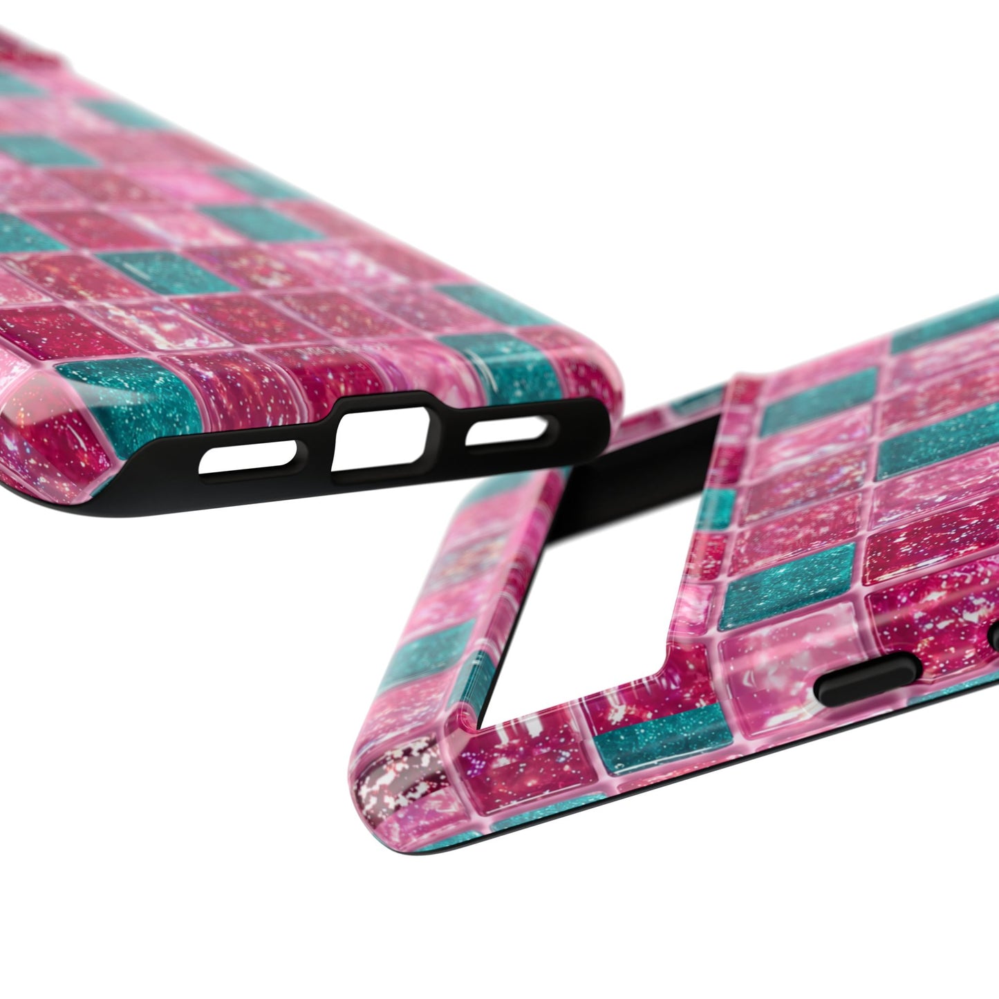 Pink Teal Mosaic Tough Case