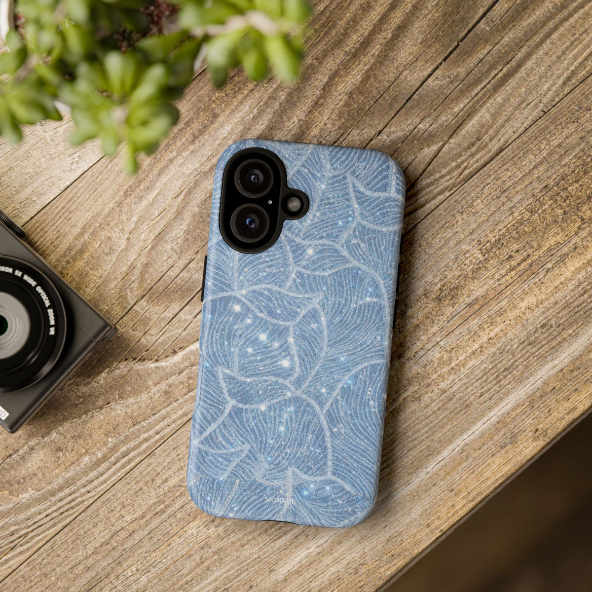 Glacier Blue Floral Tough Case