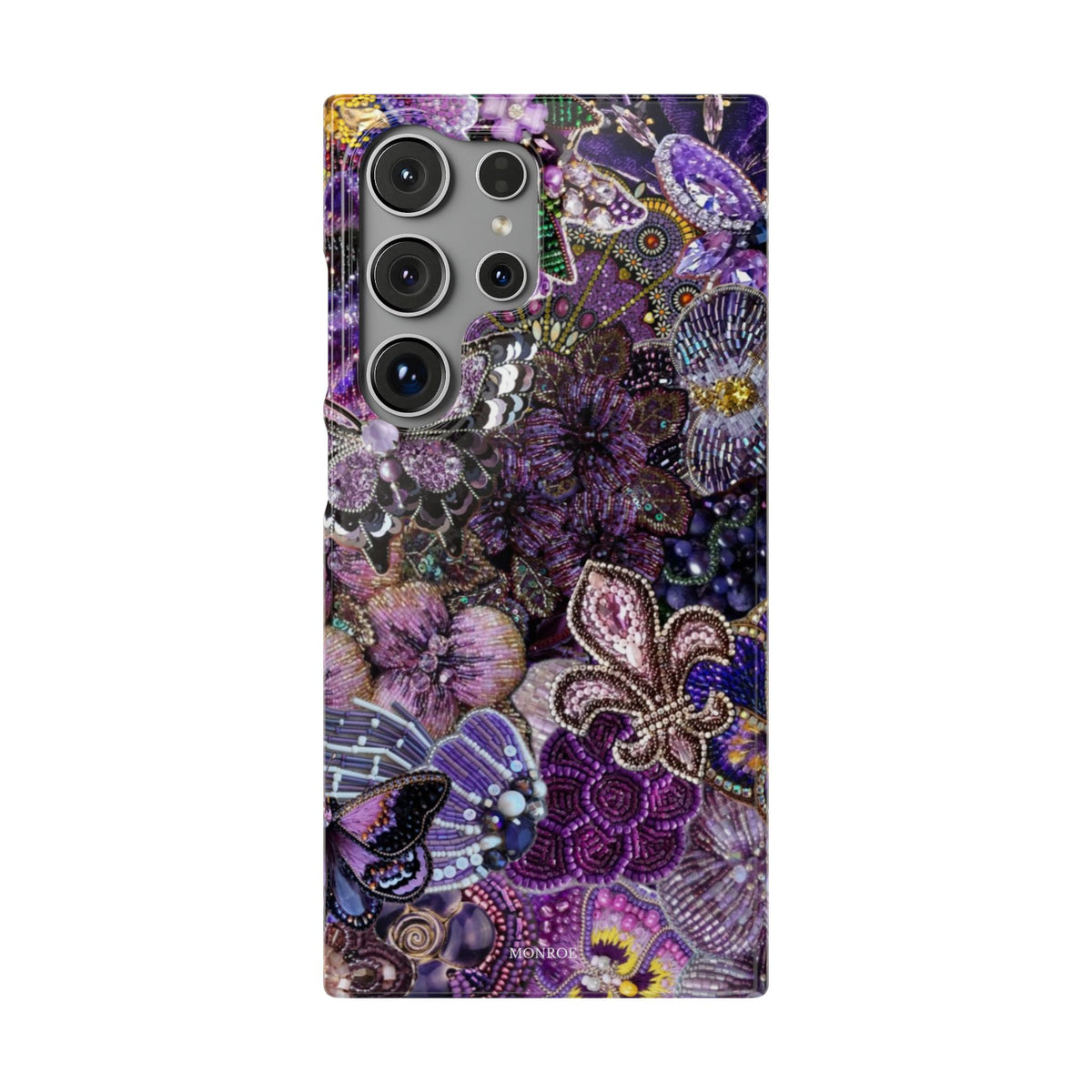 Purple Floral Butterfly Case