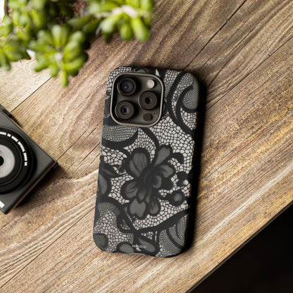 Black Floral Vintage Case