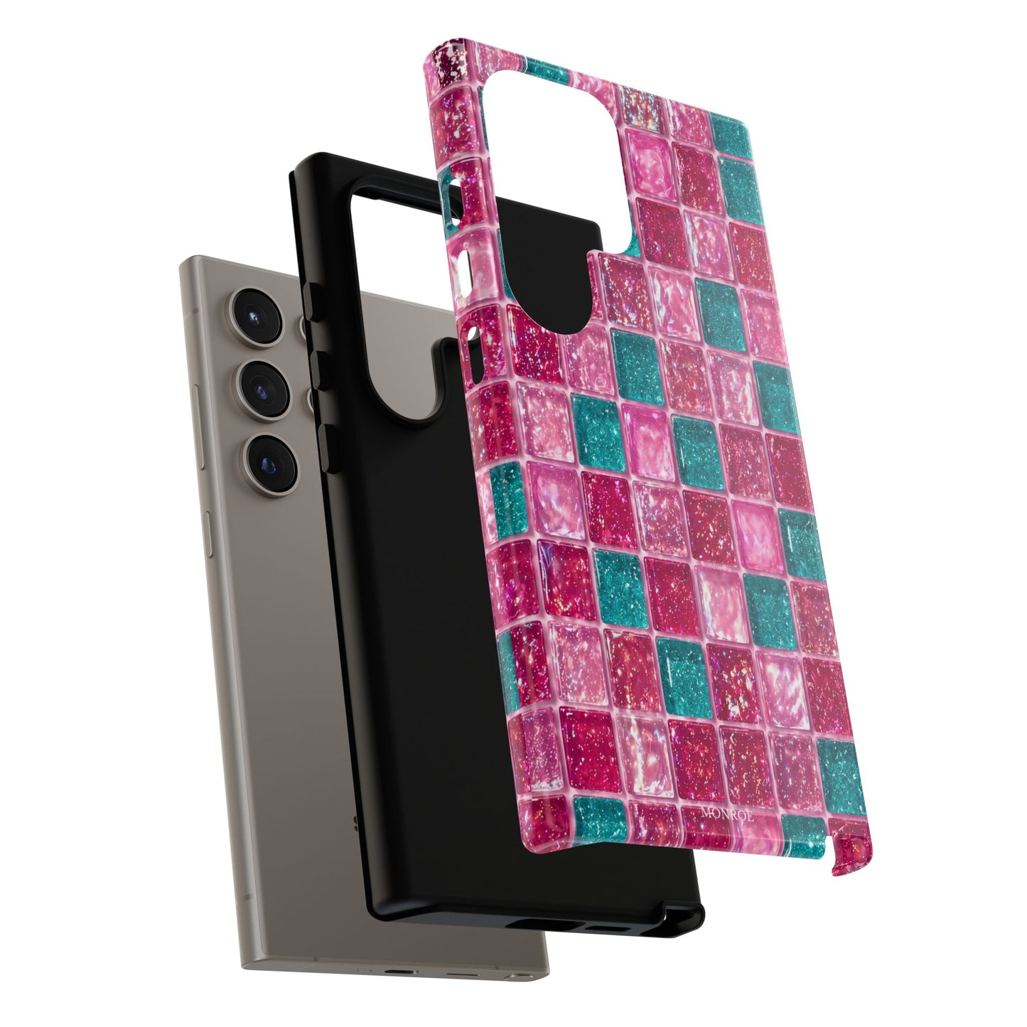 Pink Teal Mosaic Tough Case