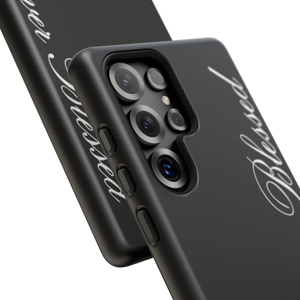 "Forever Blessed" Black Phone Cover