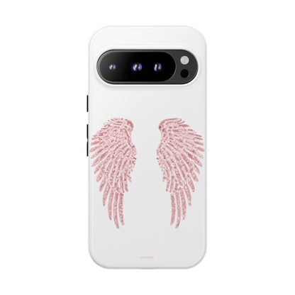 White & Pink Wings Tough Case