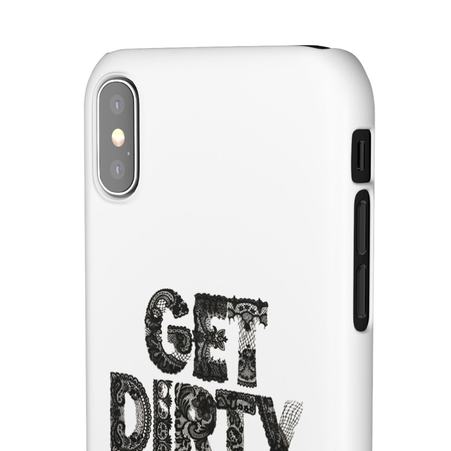 Get Dirty in Paris White Snap Case