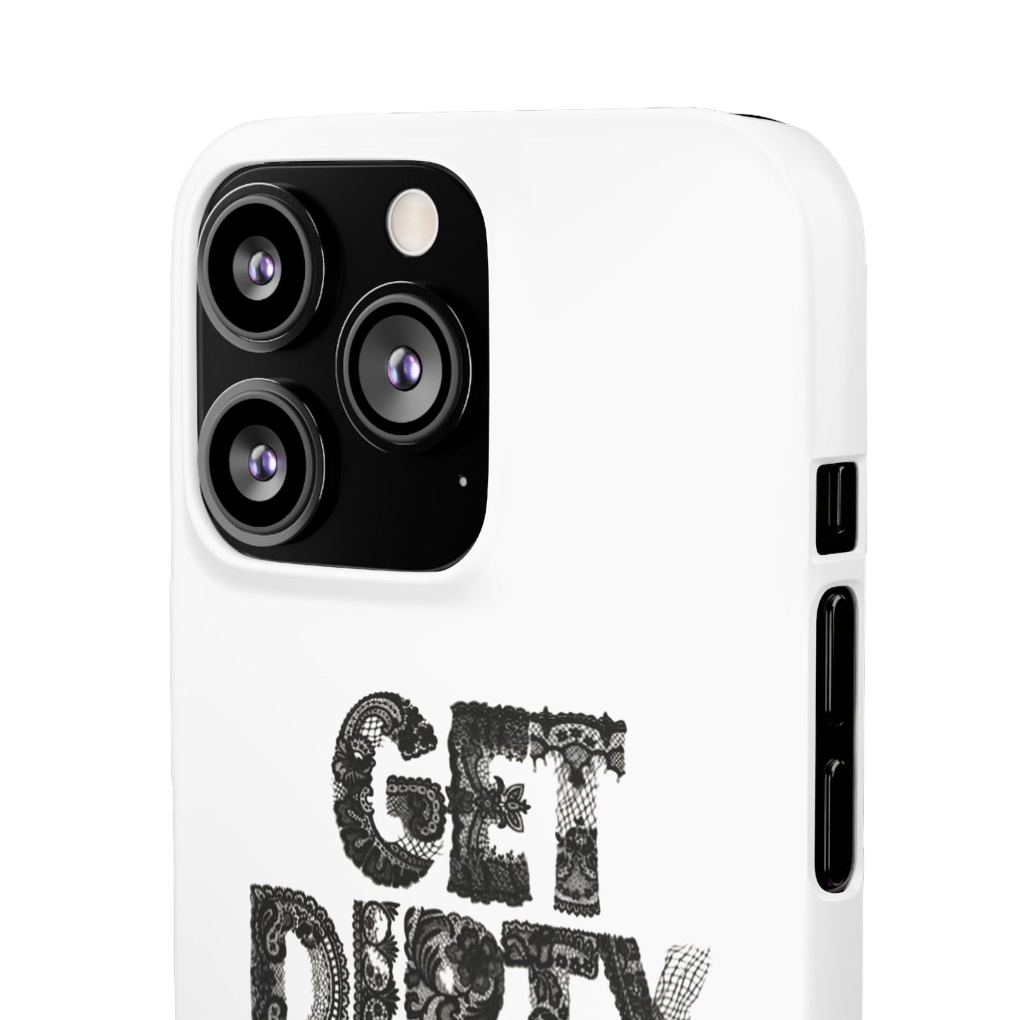 Get Dirty in Paris White Snap Case