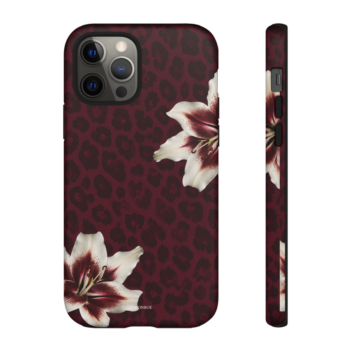 Burgundy Lily Leopard Tough Case