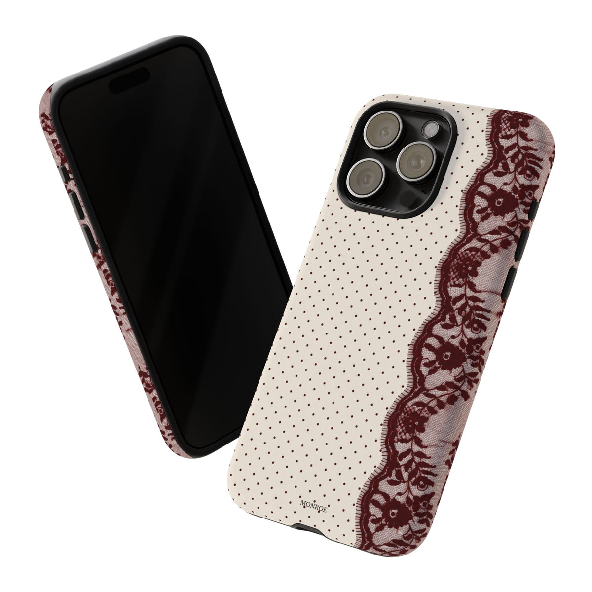 Burgundy Lace Edge Tough Case