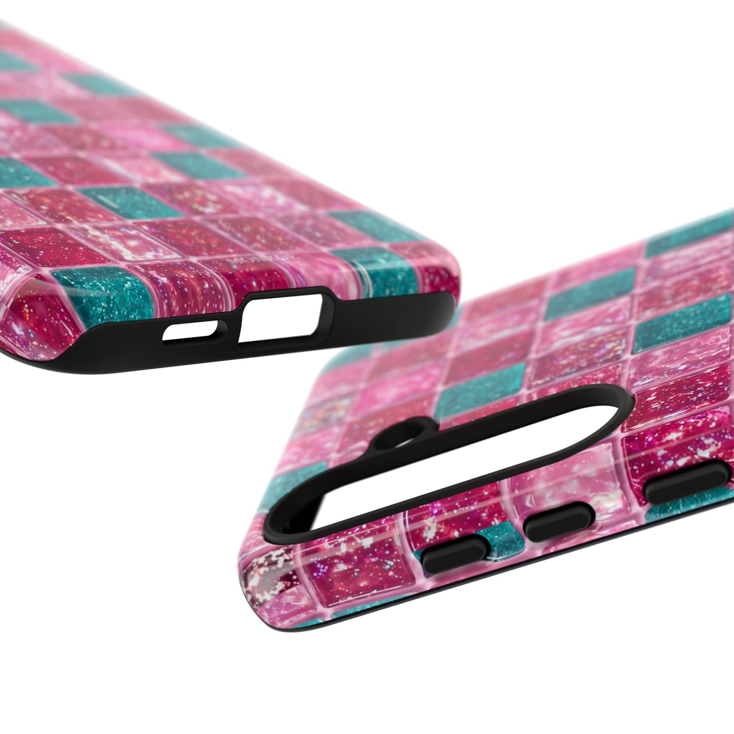 Pink Teal Mosaic Tough Case