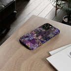 Purple Fleur-de-Lis Floral Tough Phone Case