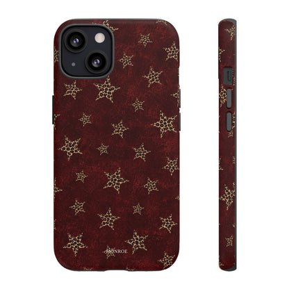 Burgundy Leopard Star Tough Case