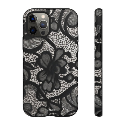 Black Vintage Lace Tough Case