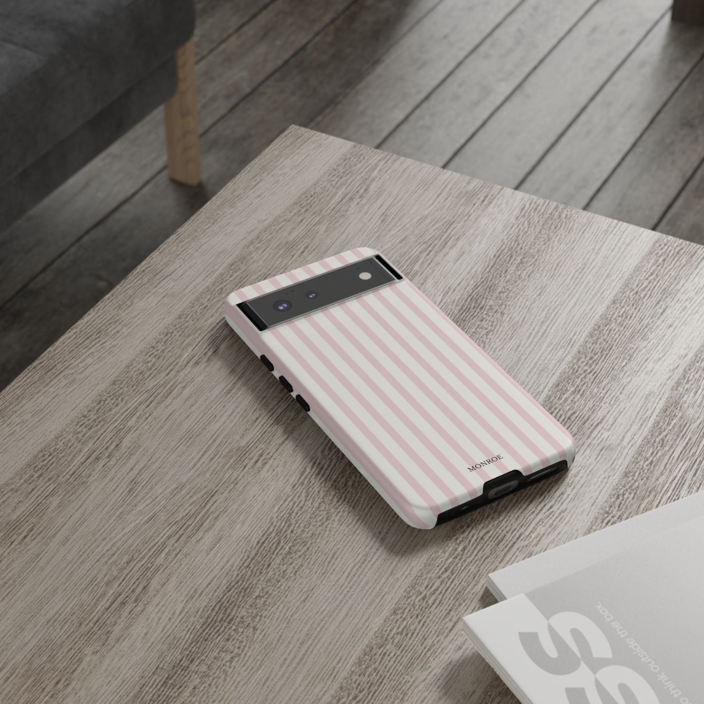Light Pink Stripe Tough Phone Case