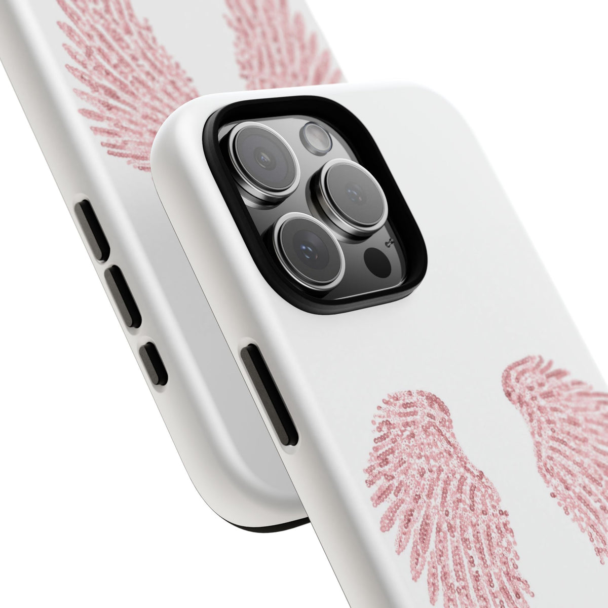White & Pink Wings Tough Case