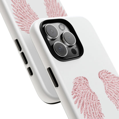 White & Pink Wings Tough Case