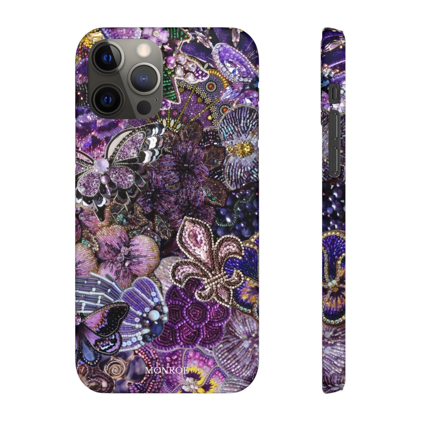 Purple Floral Butterfly Case