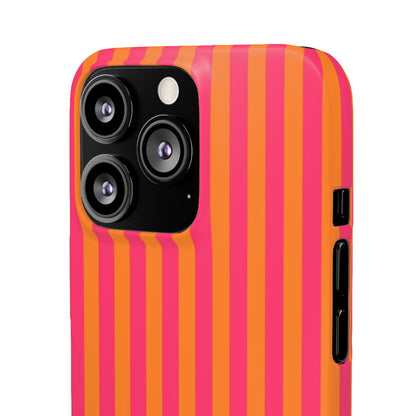 Striped Orange & Pink Case