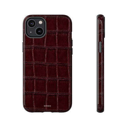 Burgundy Croc Tough Case