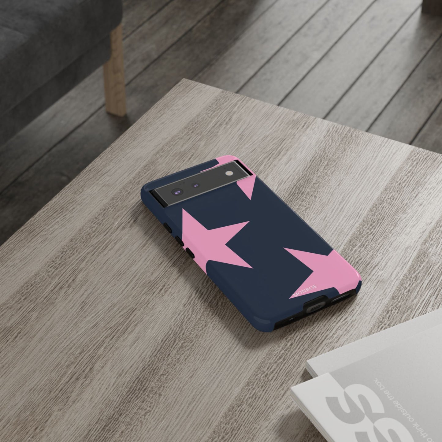 Navy & Pink Star Tough Cover