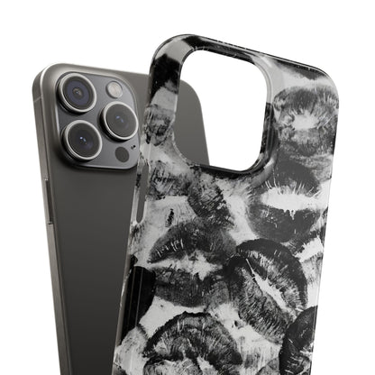 Black & White Kiss Print Case